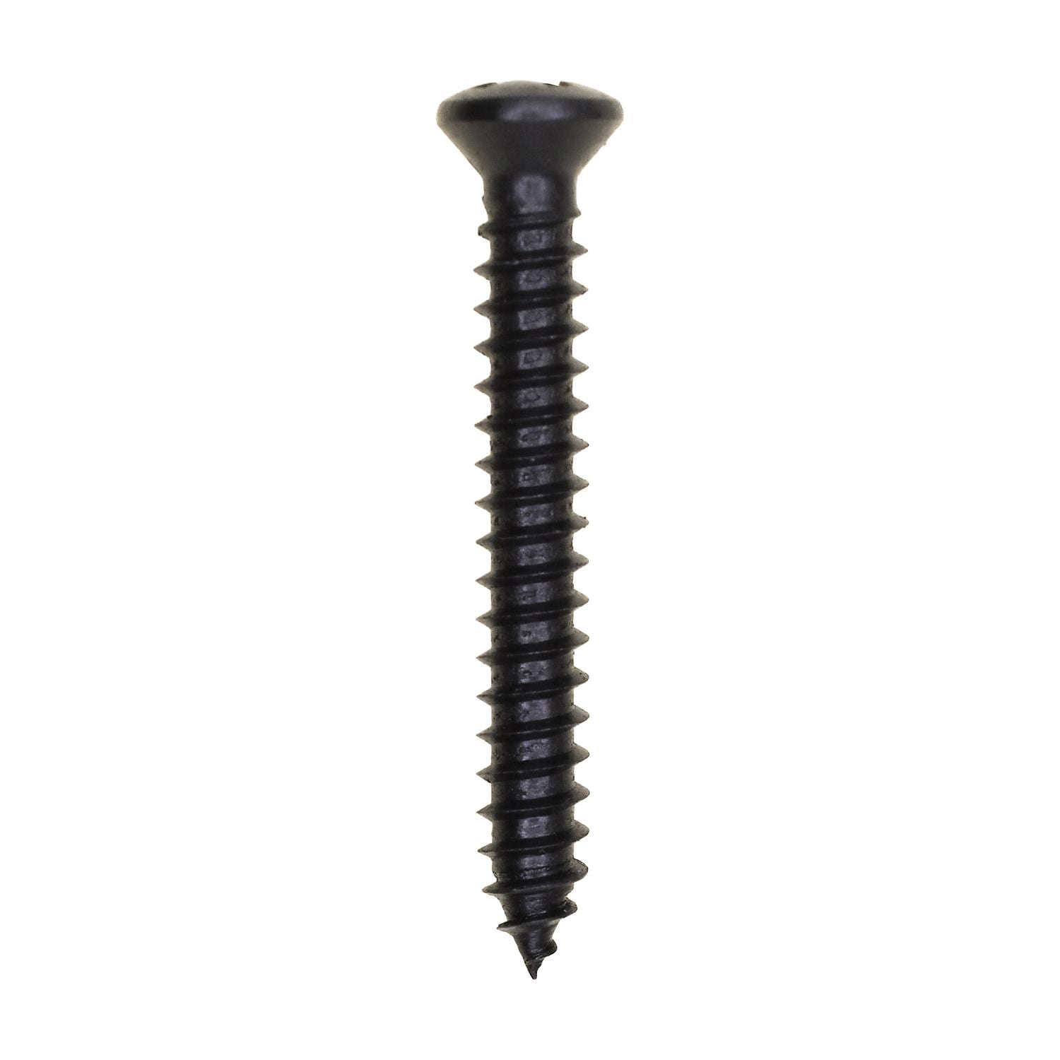 #8 X 1 1/4 OVAL PHIL SMS BLK - Black