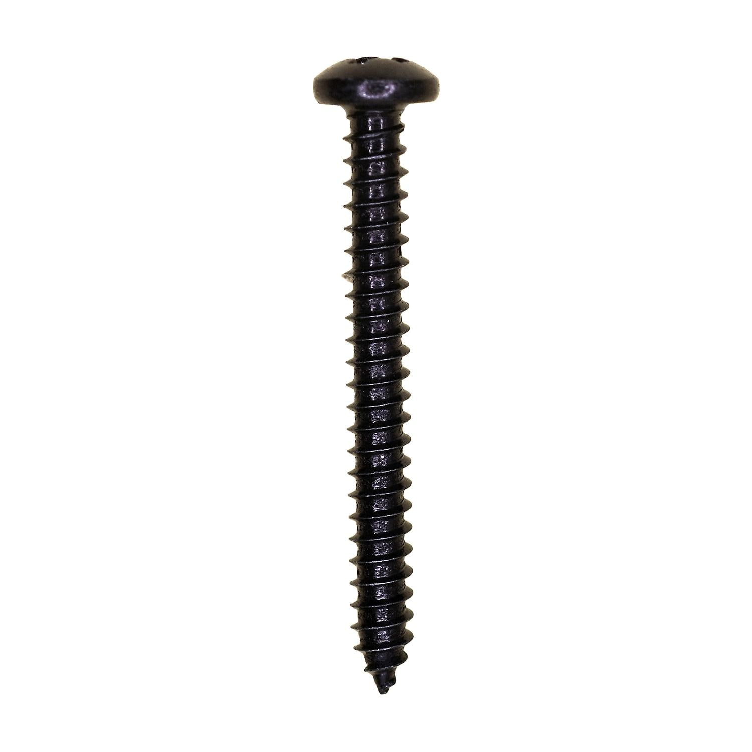 #8 X 1 1/2 OVAL PHIL TAP SCREW - Black