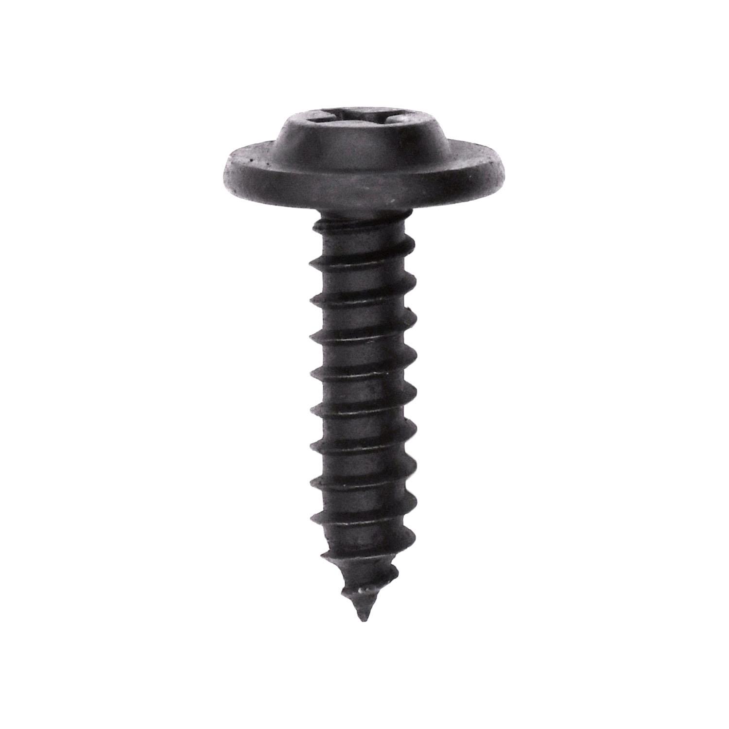 #10 X 3/4 FPSMS W/WASHER BLACK - Plain