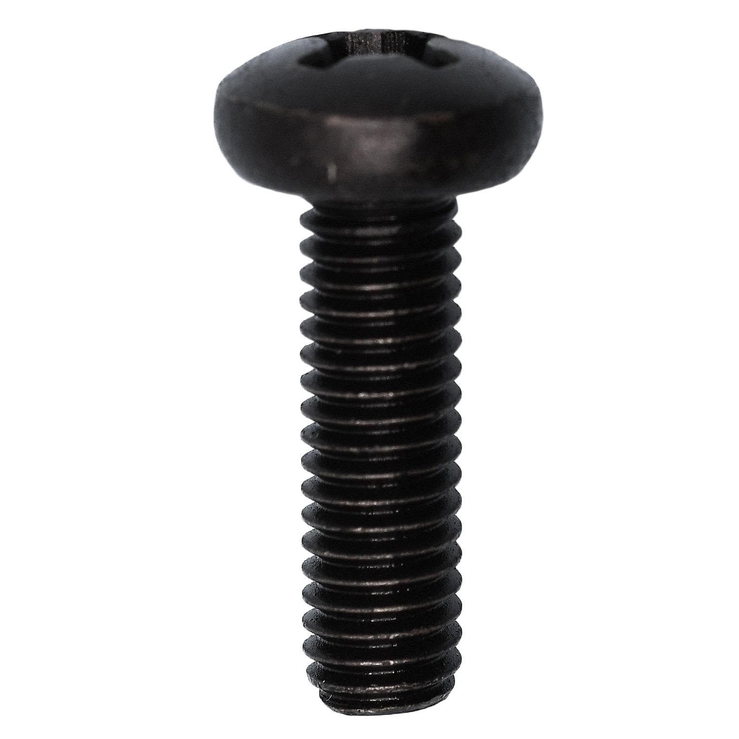 auveco pak phillips pan head. license plate screw black m6-1.0 x 20mm.