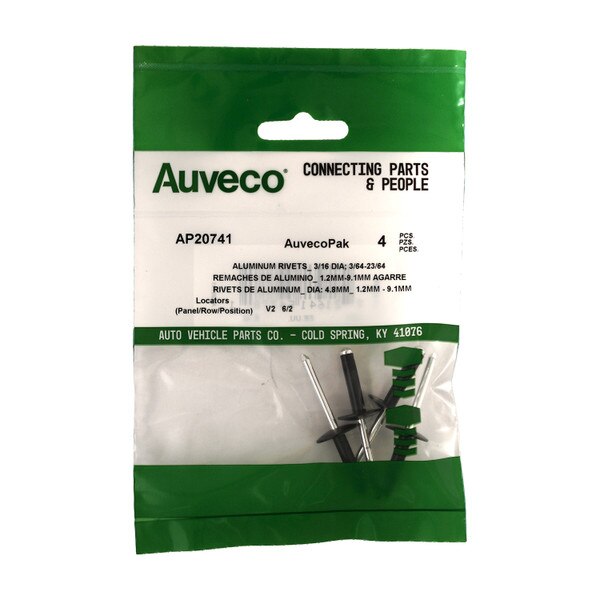 20741 Rivet auveco pak specialty rivet all aluminum black - gm